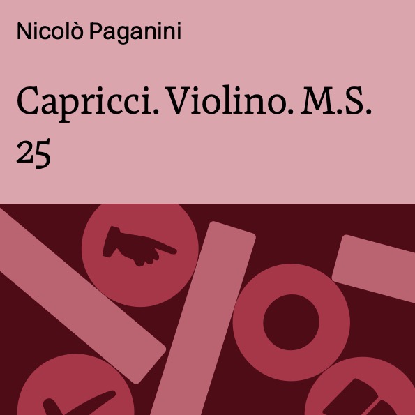 Capricci. Violino. M.S. 25